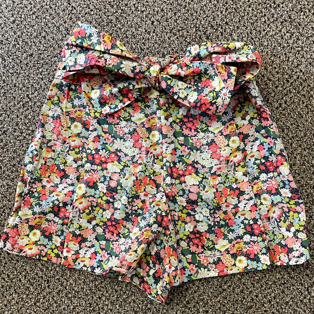 JCREW High Waisted Floral Shorts